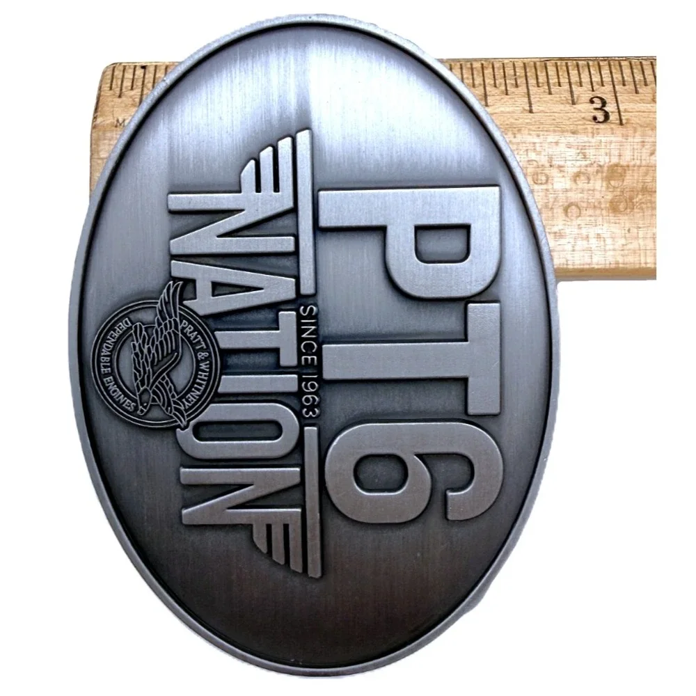 PT6 Pratt Whitney Turboprop Engine Belt‎ Buckle Aviation PT Nation Turboprop NOS